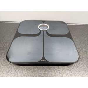 Fitbit Aria Wi-Fi Smart Scale FB201B Black Digital Used Tested - Very Good